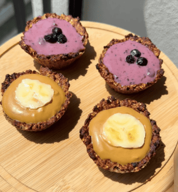Tortinha de Banana e Oatmeal