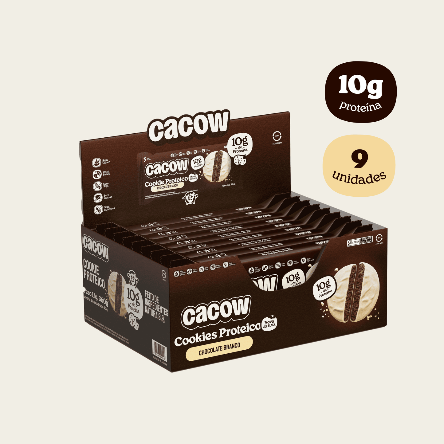 Cookies Proteicos All Black | Chocolate Branco
