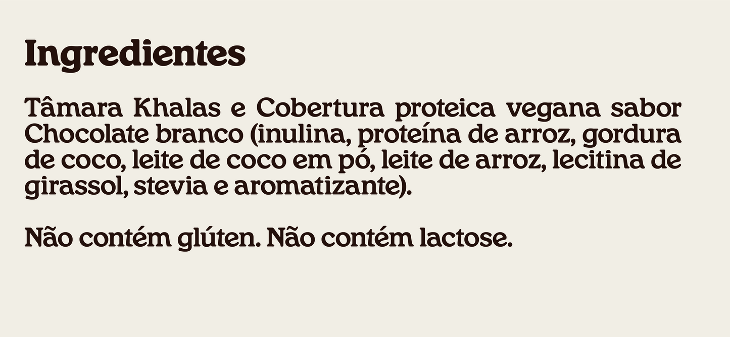 Tâmara com Chocolate Branco | Display
