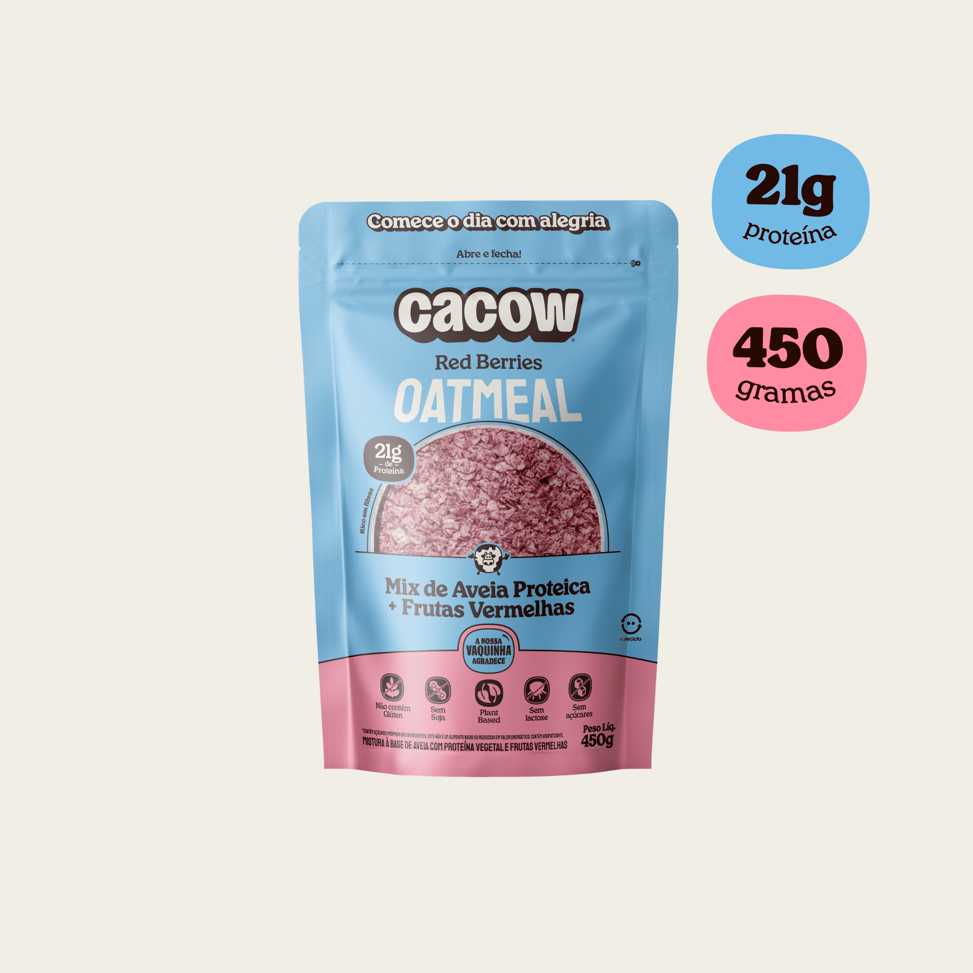 Aveia Proteica | Oatmeal Red Berries