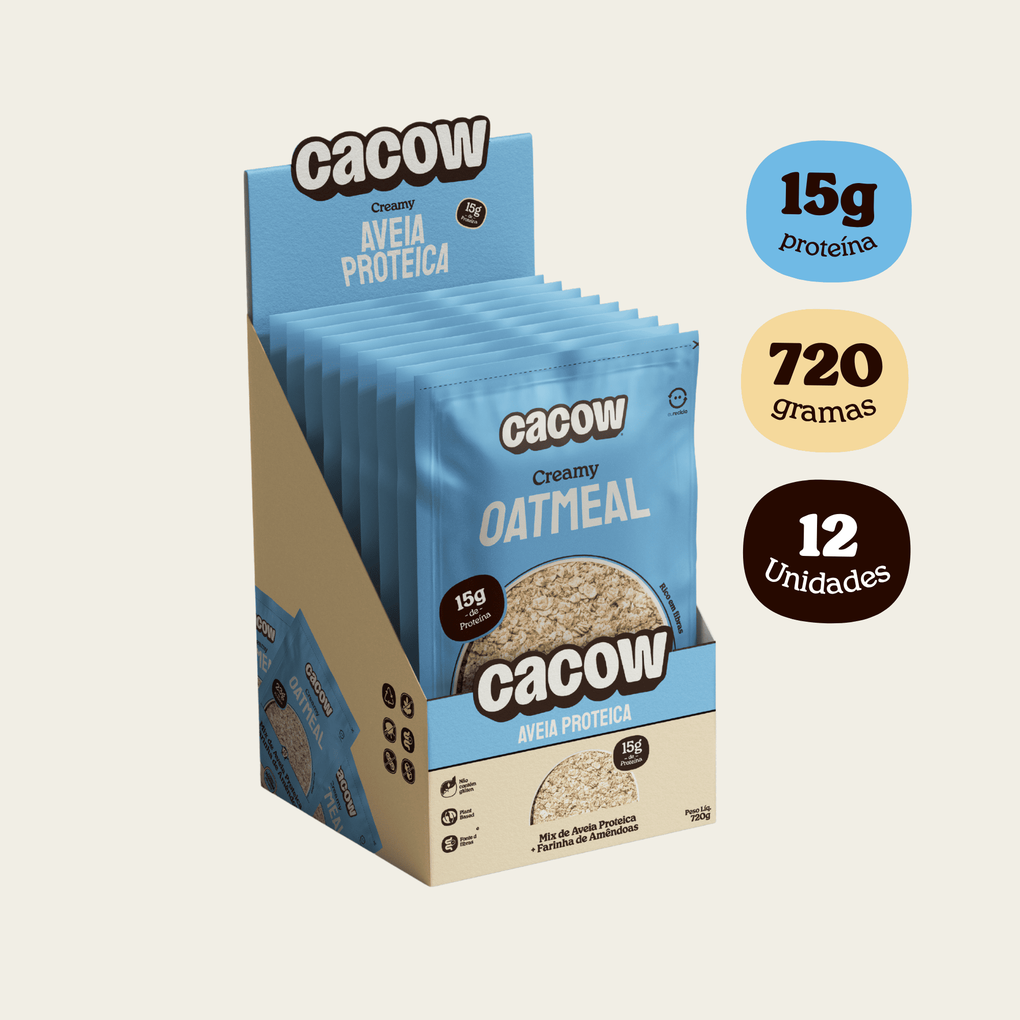 Oatmeal Creamy | Aveia Proteica em Sachês – Display