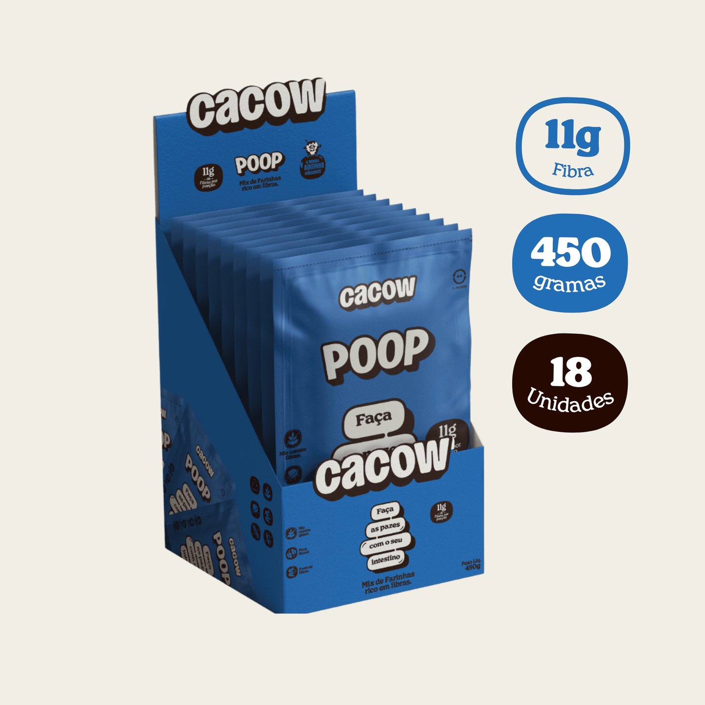 Poop | Mix de Fibras em Sachês – Display