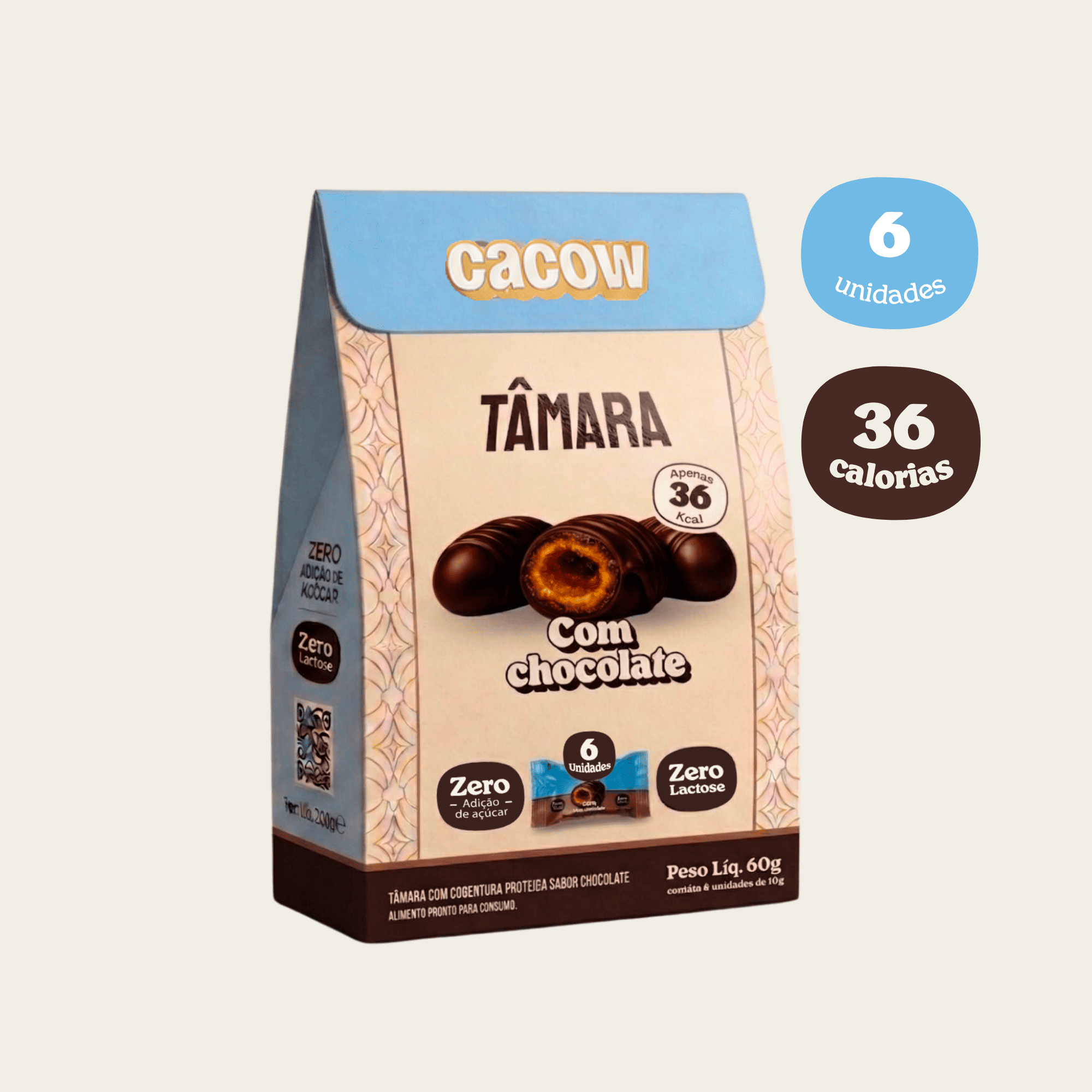 Tâmara Chocolate Preto | Display Exclusivo • 6 Unidades