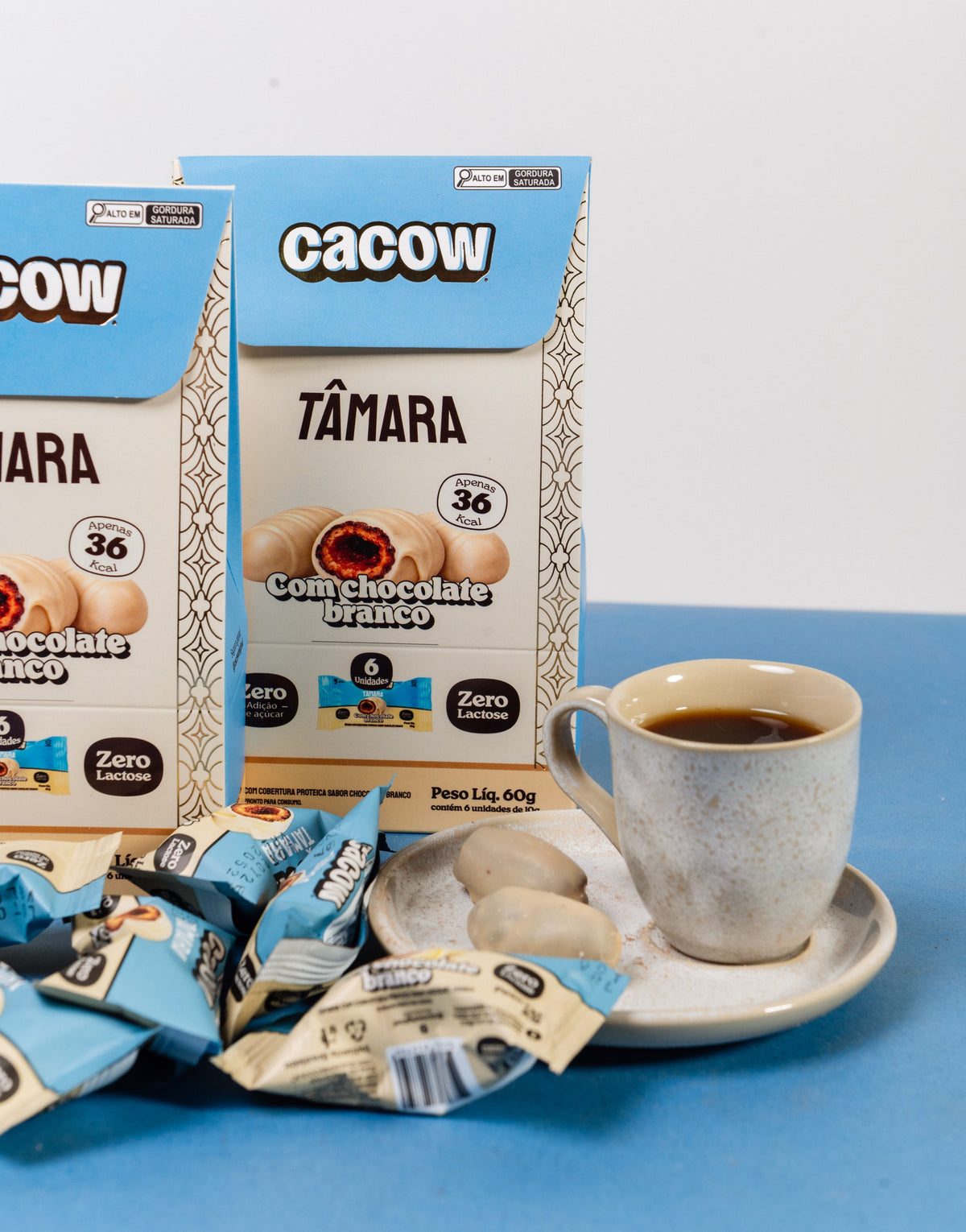 Tâmara Chocolate Branco | Display Exclusivo • 6 Unidades